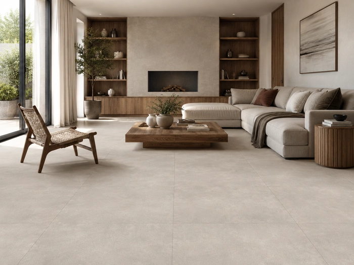 Tavira Marrone, texture close-up of the brown natural stone look ceramic tile