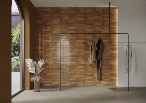 Calanque Ochra Mix Brick 6,5x29,8, texture du carrelage céramique effet pierre naturelle beige