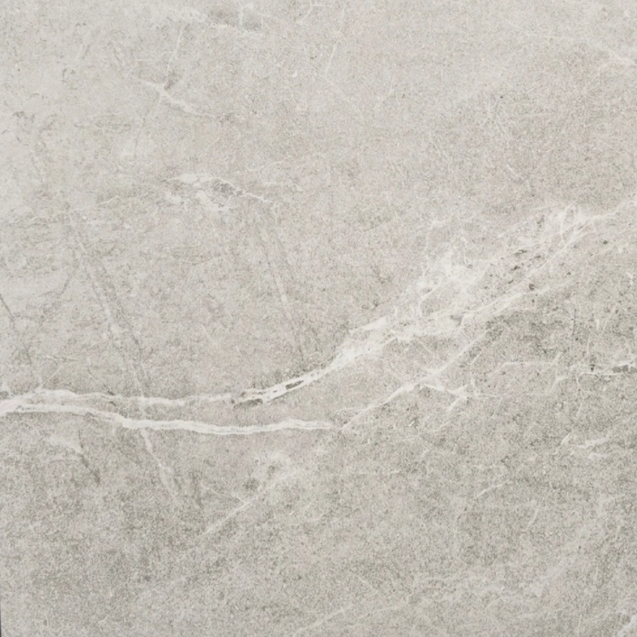 Pietra Grey, installed scene of the grey natural stone look ceramic tile