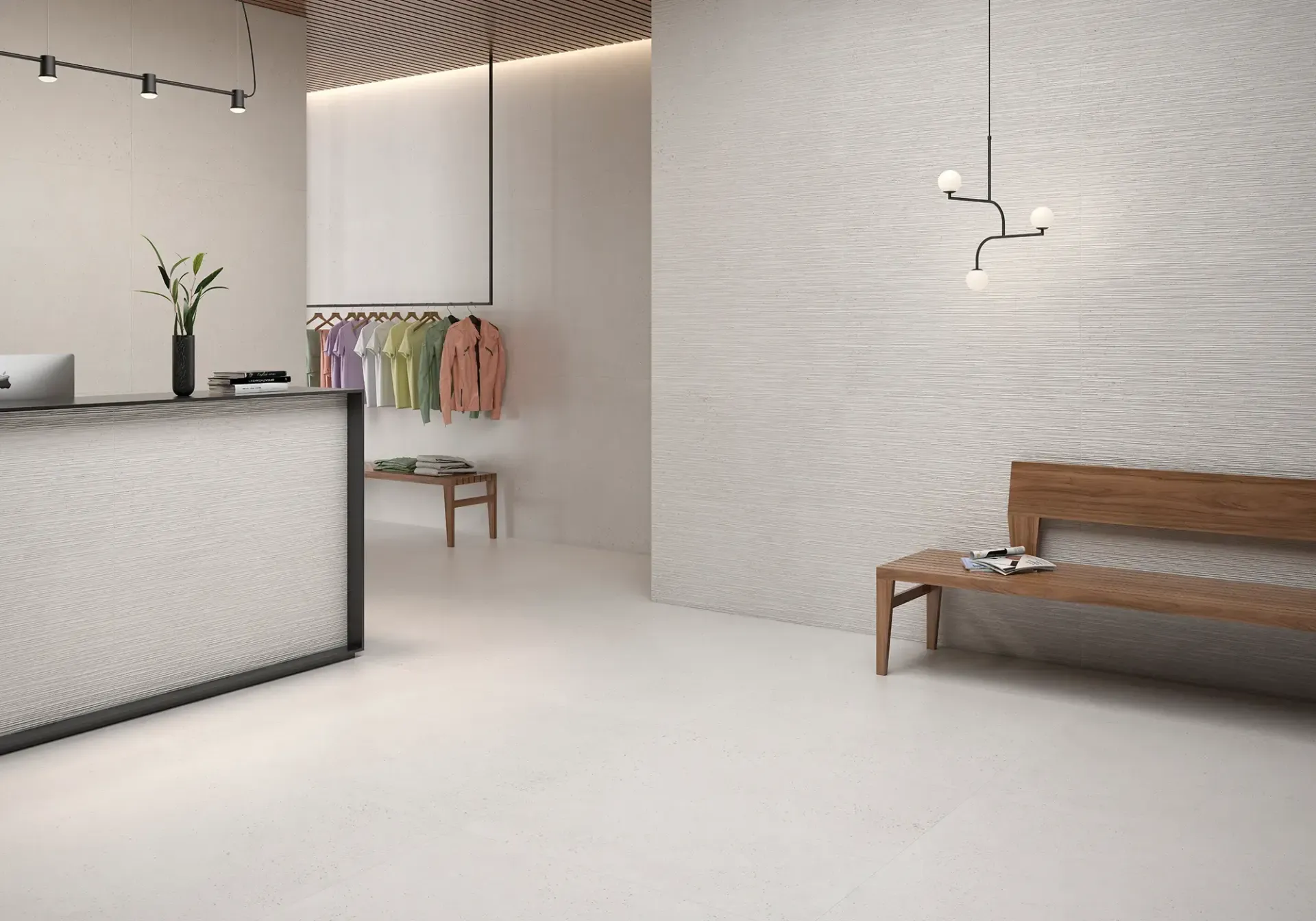 Memory Blanco tiles in situ
