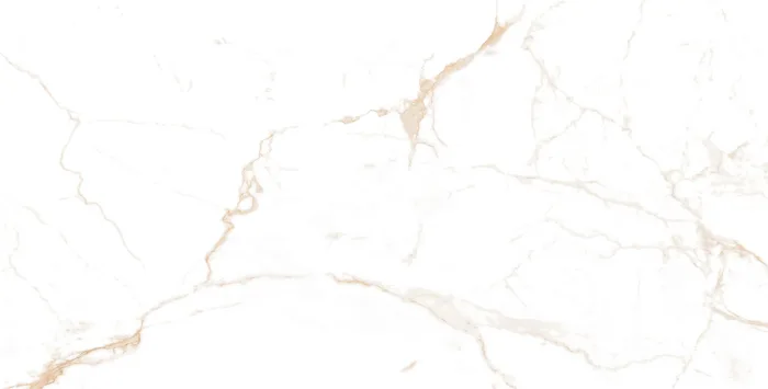NORDA Gold Poli, scène posée du carrelage céramique effet marbre blanc