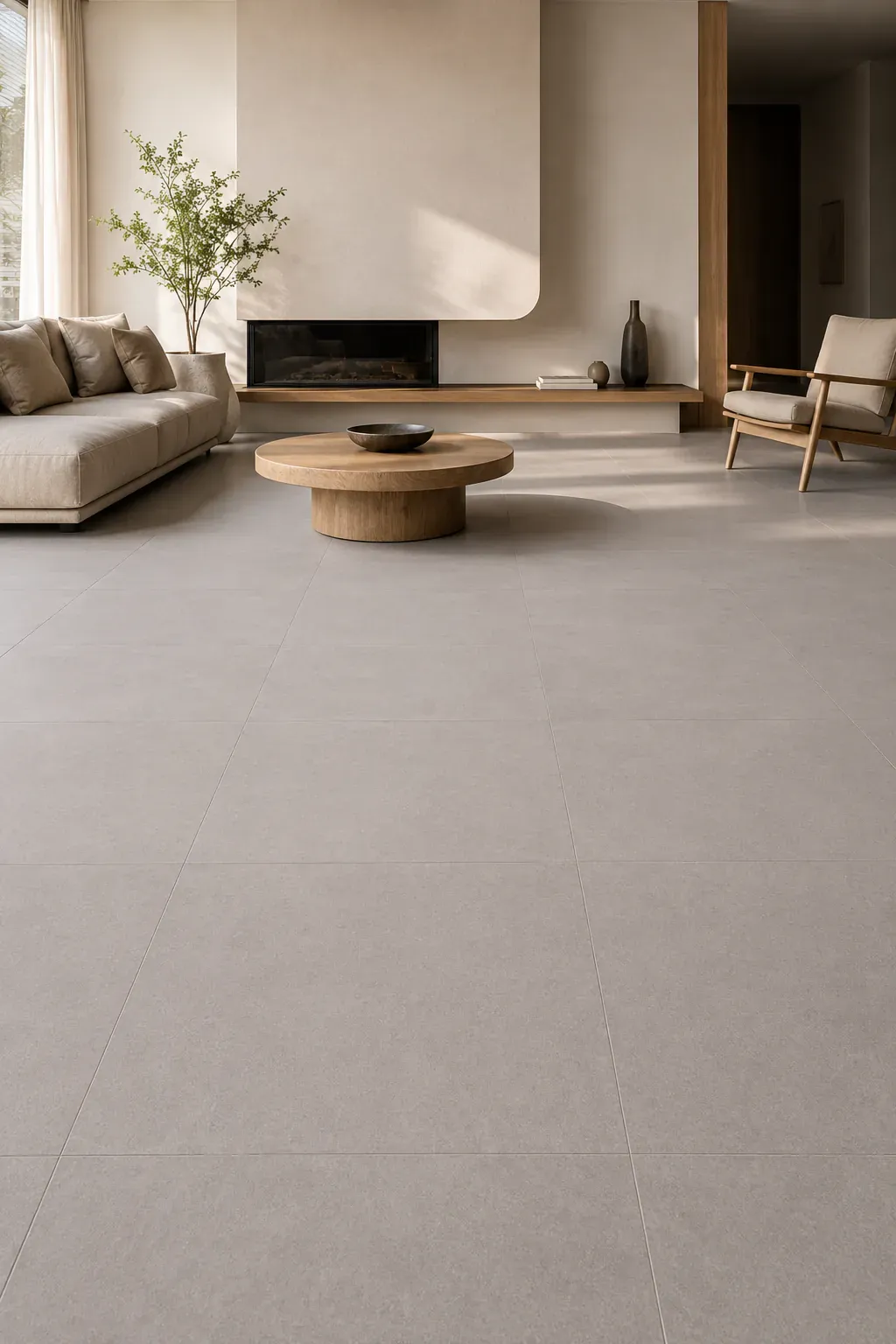 VELORA Grey Matt tiles in situ