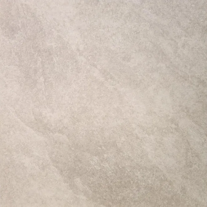 Volterra Perla, scène posée du carrelage céramique effet pierre naturelle greige